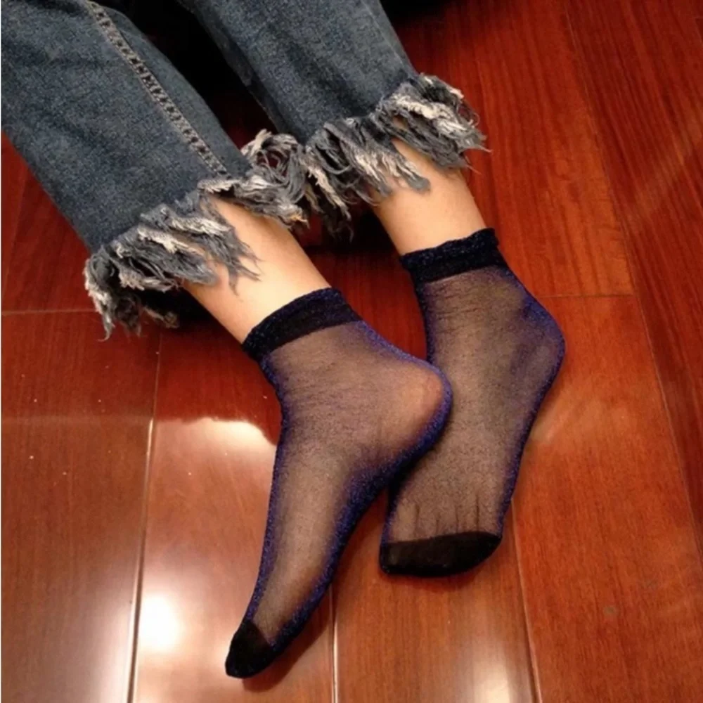 Red Glitter Stocking Socks